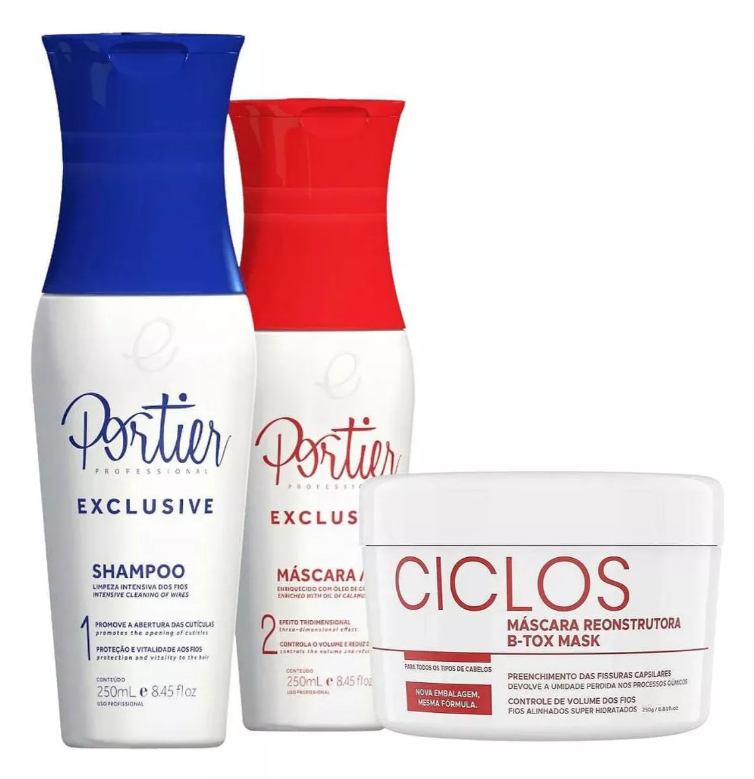 Ultimate Hair Perfection Kit. Portier Exclusive Straightening & Ciclos B-tox Reconstructive Mask Duo - Keratinbeauty